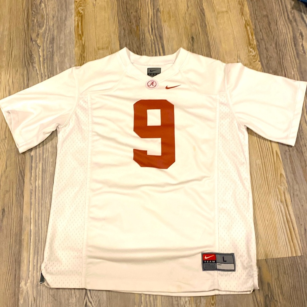 White #9 Alabama football jersey